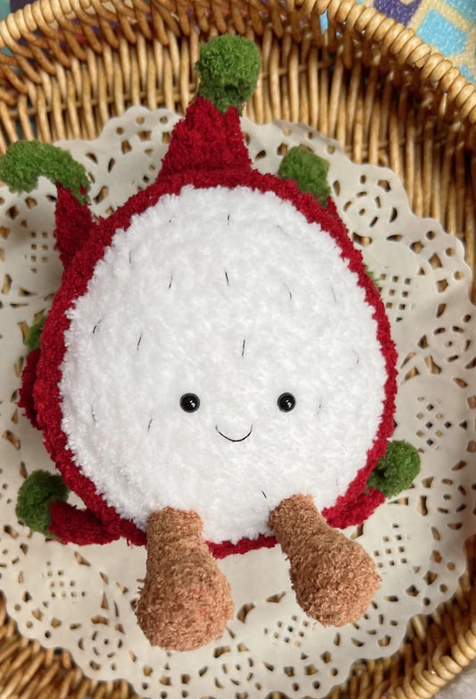 Crochet Dragon Fruit Plush Keychain