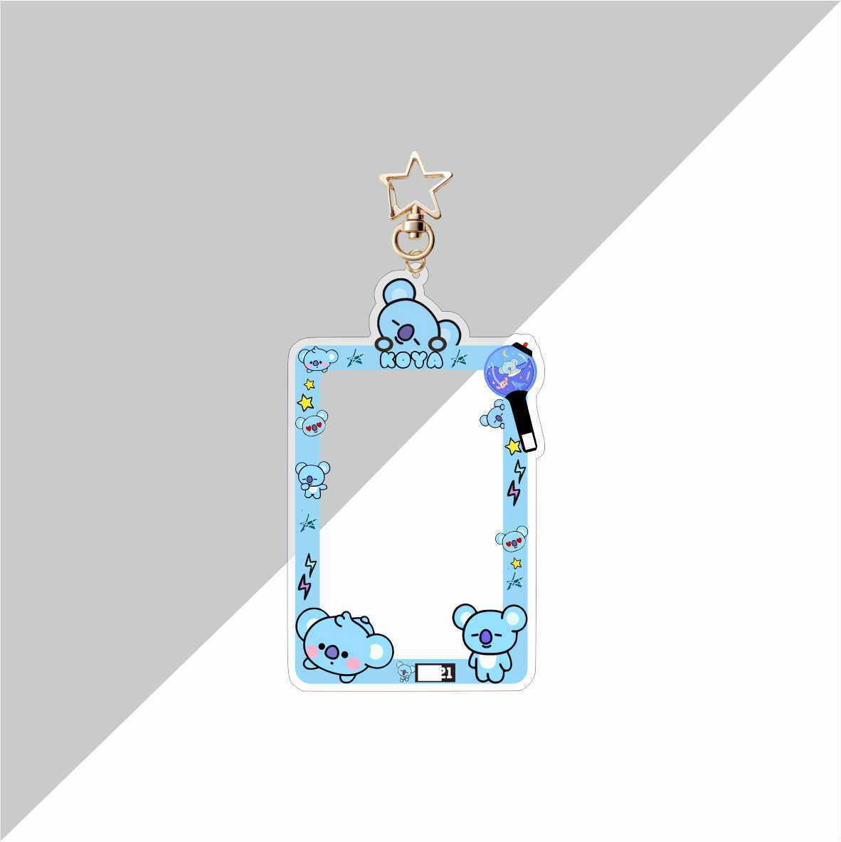 BT21 Character Photocard Holder Keychain