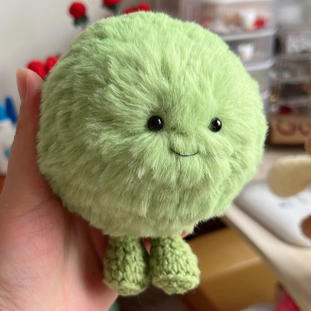 Crochet Pea Plush Keychain