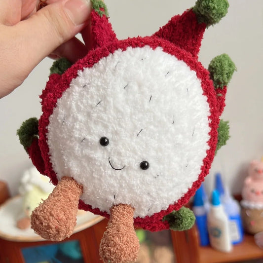 Crochet Dragon Fruit Plush Keychain