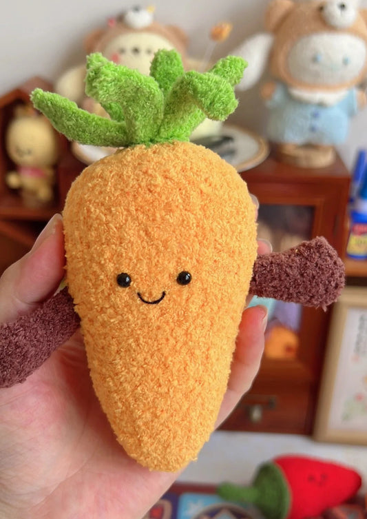 handmade crochet carrot plush cute kawaii vegetable plush toy soft yarn carrot plush