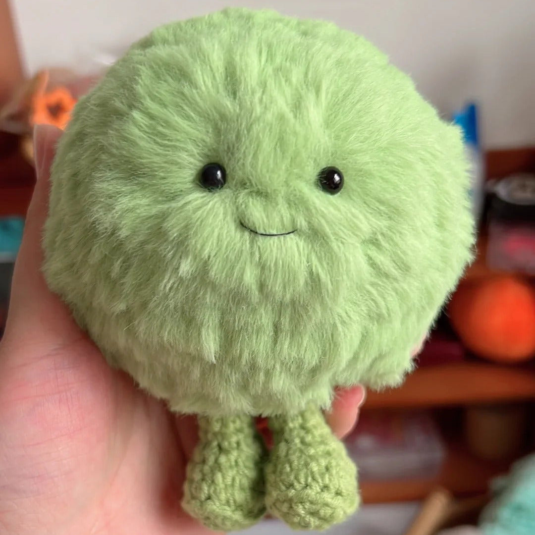 Crochet Pea Plush Keychain