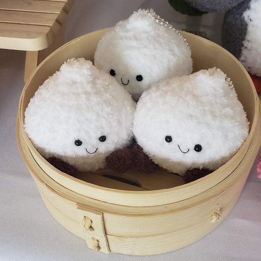 Crochet Dumpling Plush Keychain