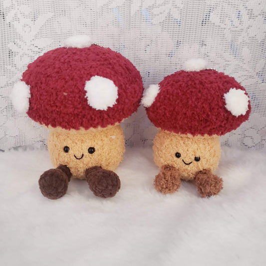 Crochet Mushroom Plush Keychain
