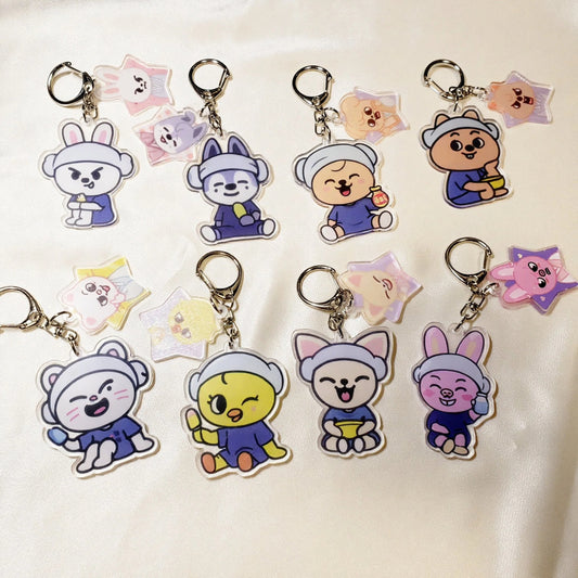 Stray Kids SKZOO Acrylic Keychain with Star Charm