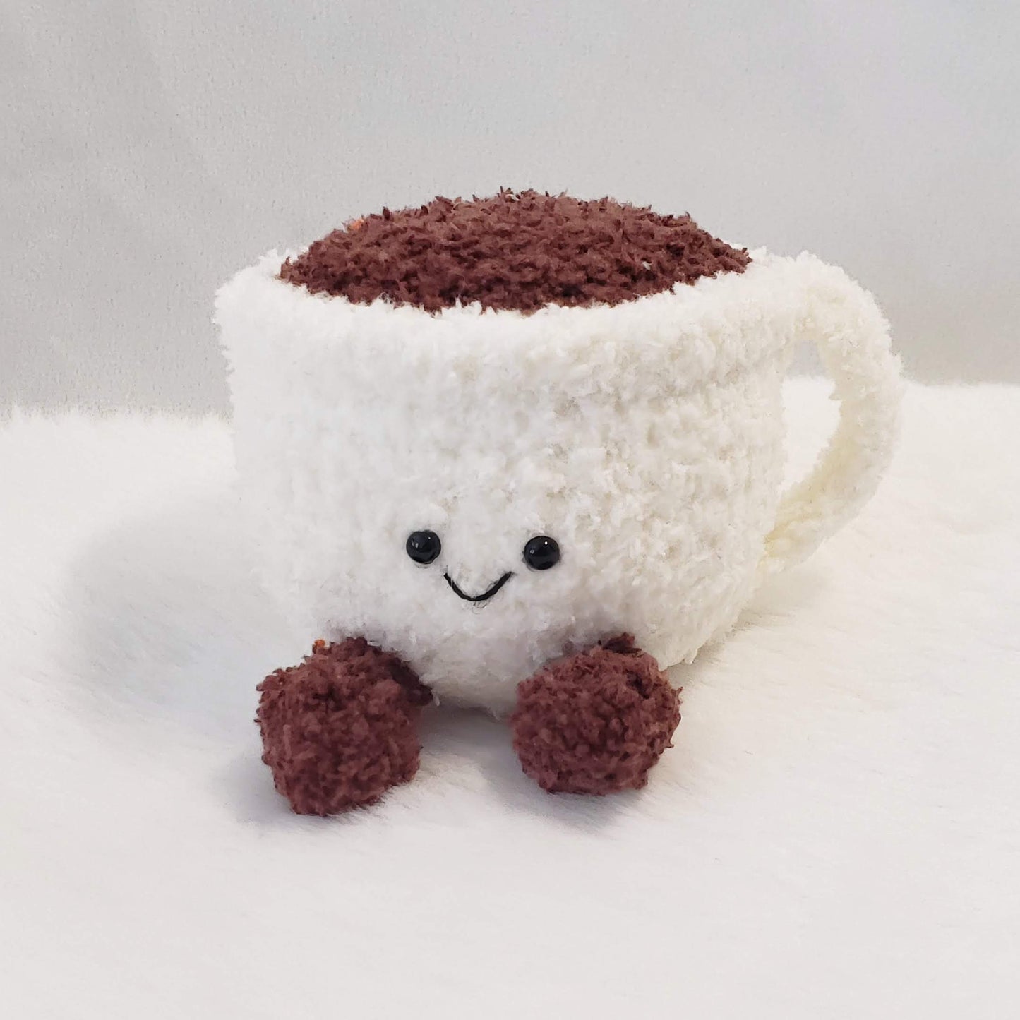Crochet Coffee Cup Plush Keychain