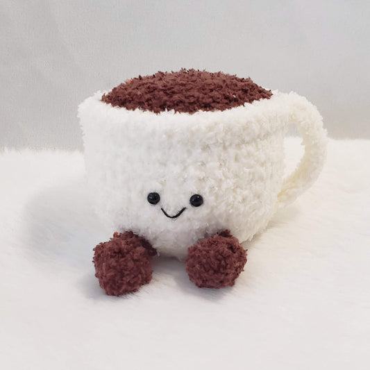 Crochet Coffee Cup Plush Keychain