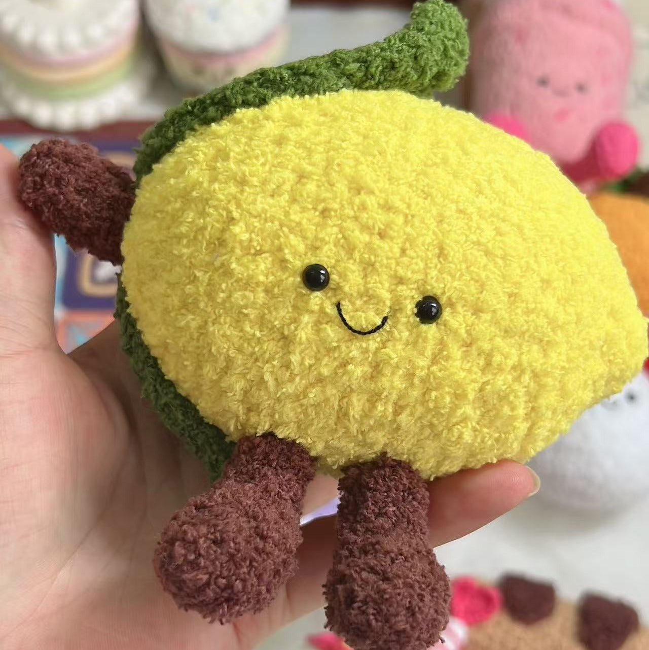 Crochet Lemon Plush Keychain