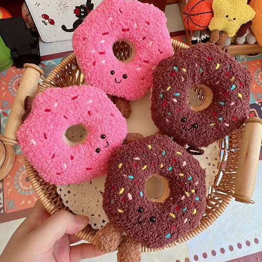 handmade crochet donut plush kawaii donut plush toy cute soft donut plush with sprinkles