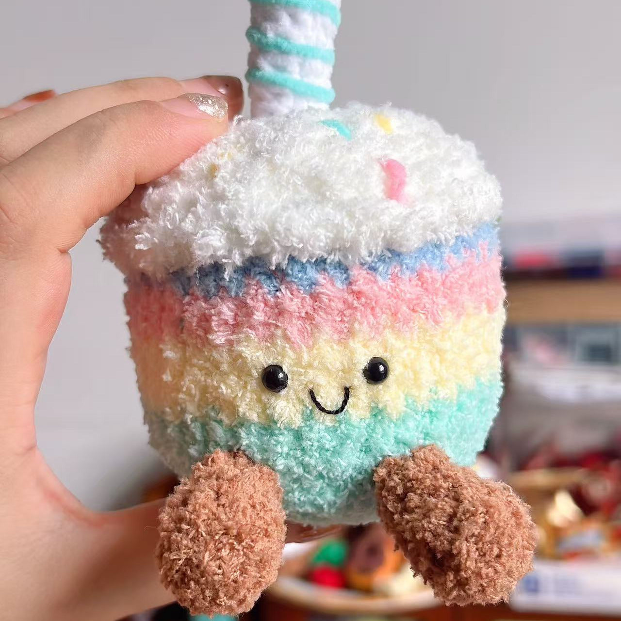 Crochet Rainbow Cake Plush