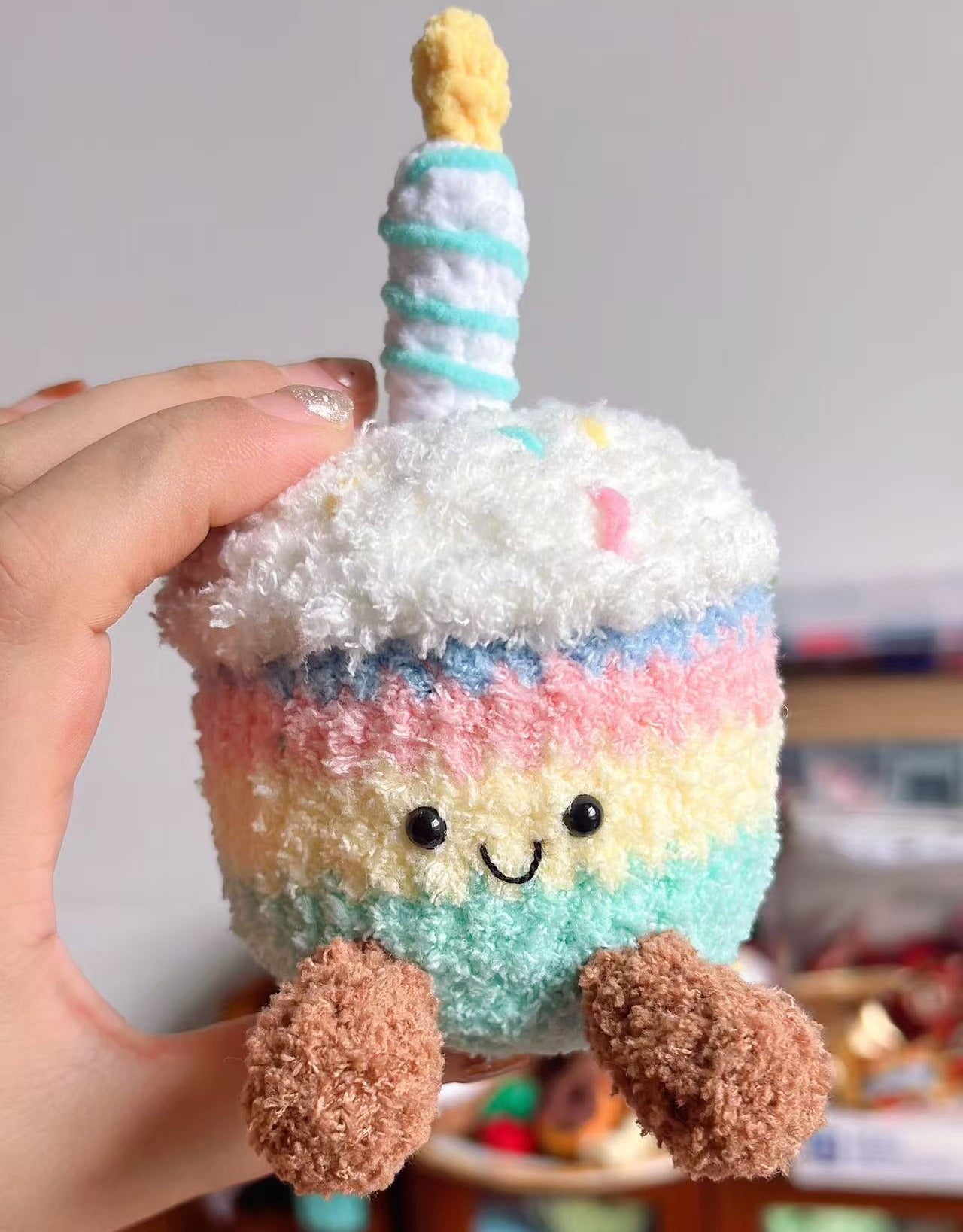 Crochet Rainbow Cake Plush