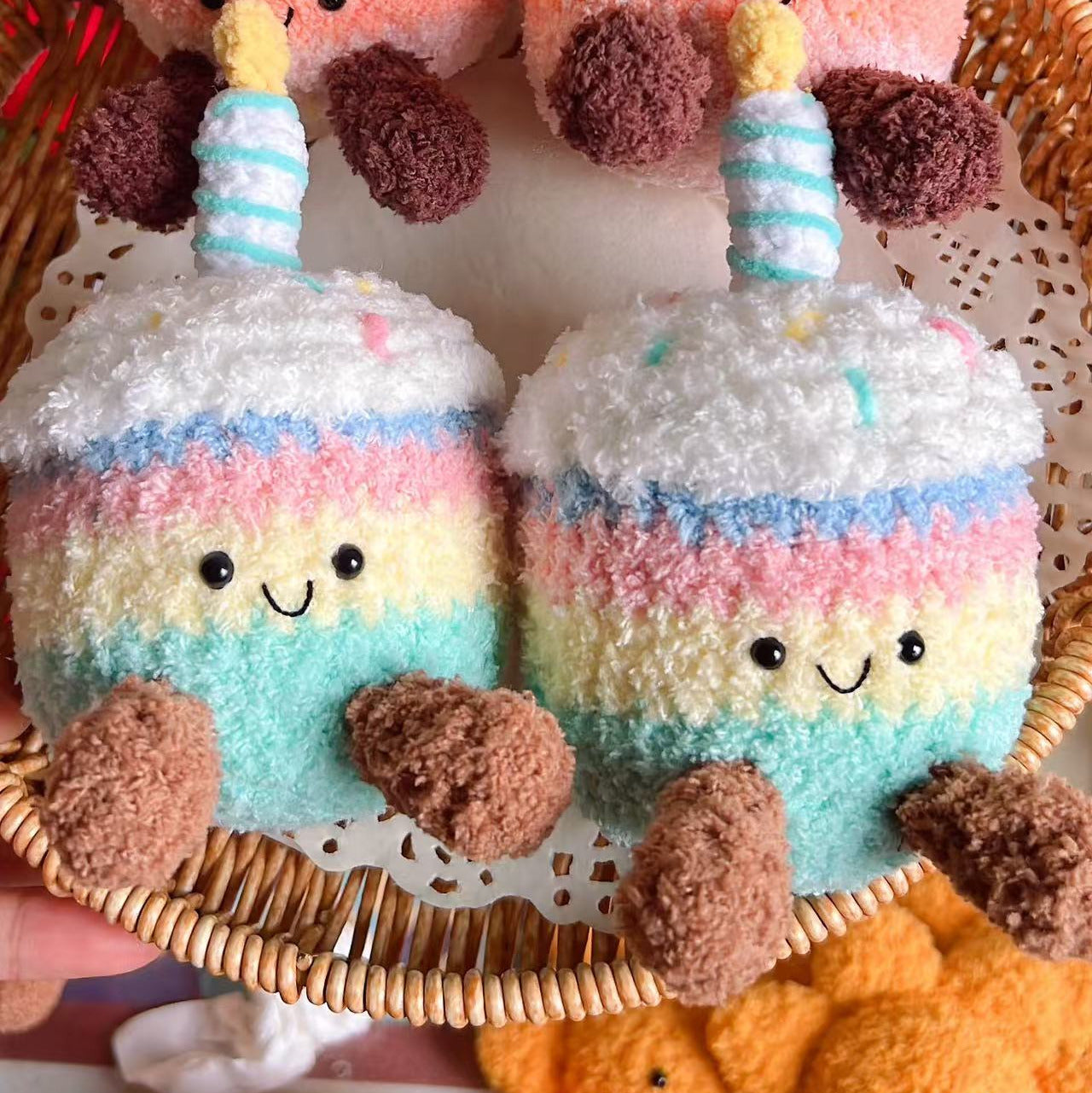 Crochet Rainbow Cake Plush