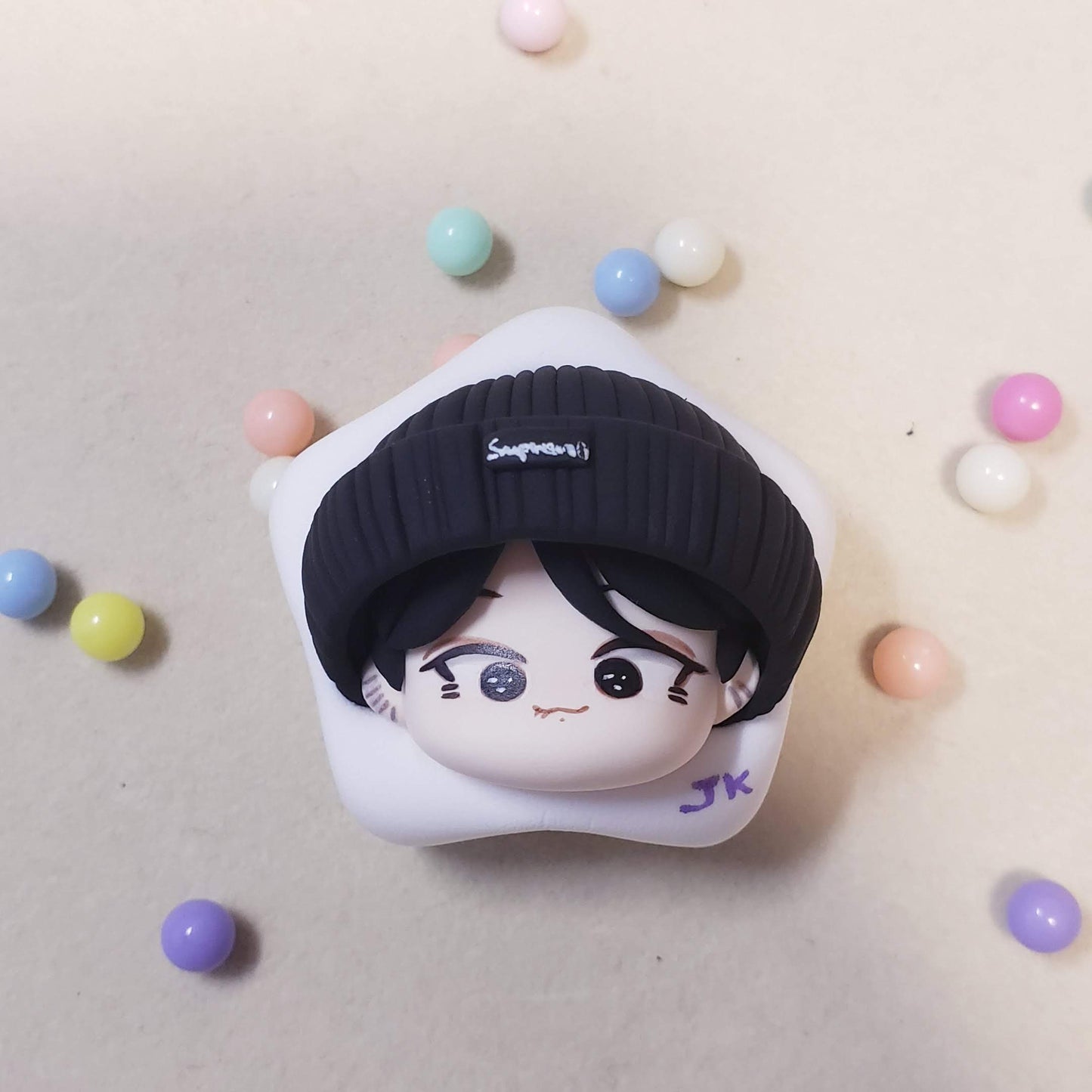 BTS Cartoon Resin Head Keychain