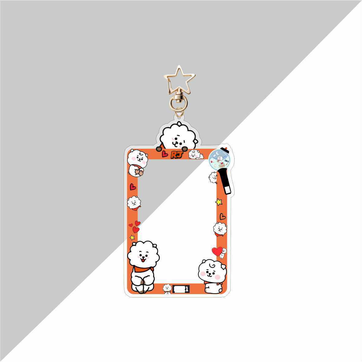 BT21 Character Photocard Holder Keychain