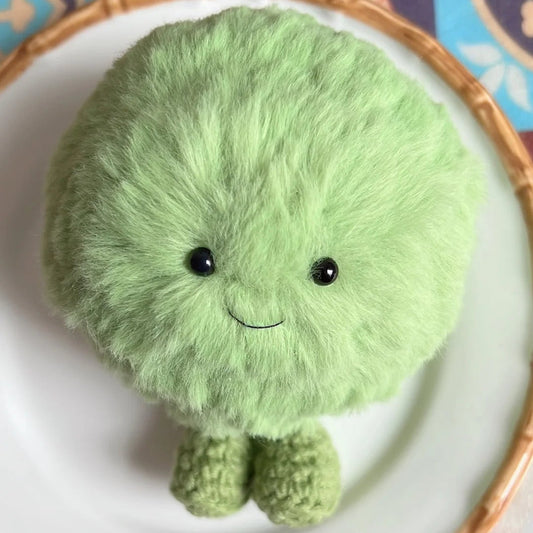 Crochet Pea Plush Keychain