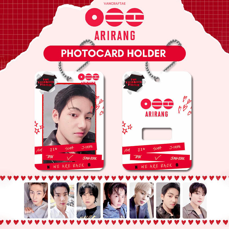 BTS ARIRANG Photocard Holder Keychain Fanmade