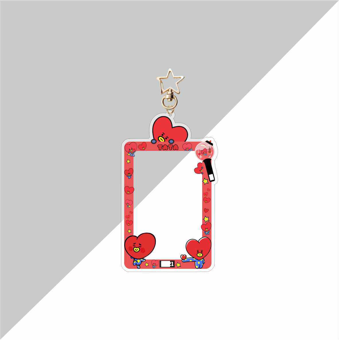 BT21 Character Photocard Holder Keychain