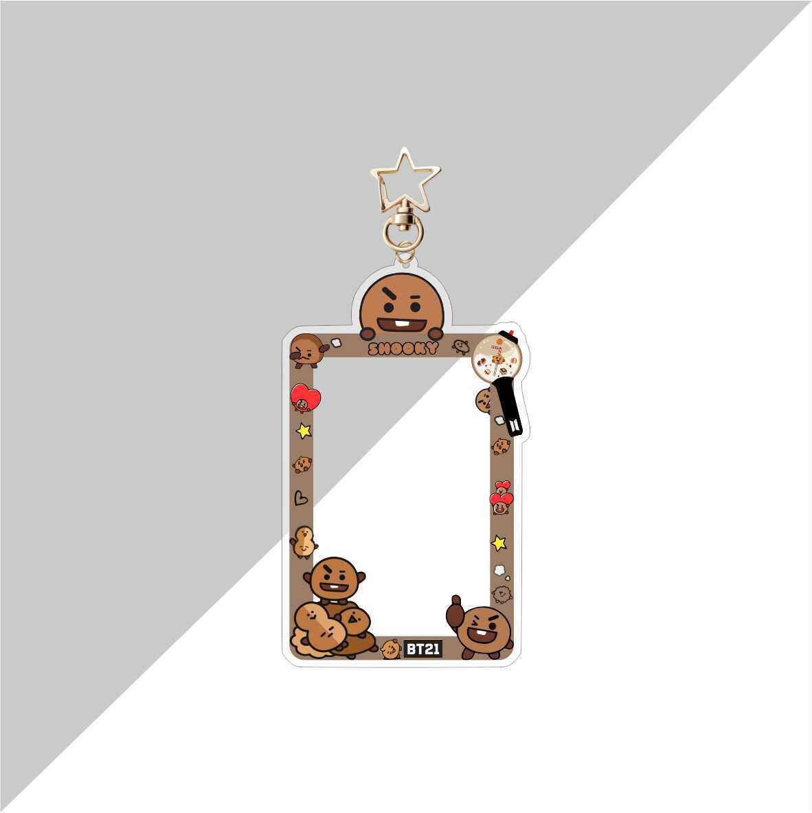 BT21 Character Photocard Holder Keychain