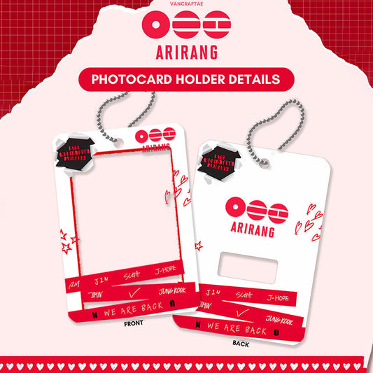 BTS ARIRANG Photocard Holder Keychain Fanmade