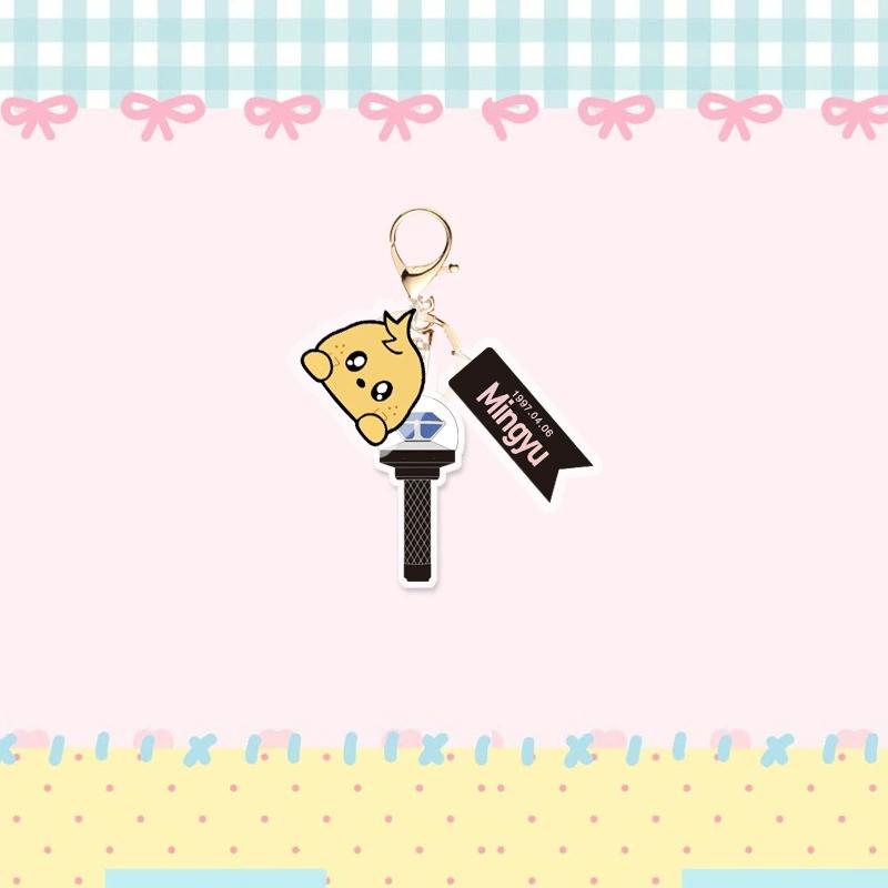 MiniTeen Keychain with Carat Bong — K-POP Fan Accessory