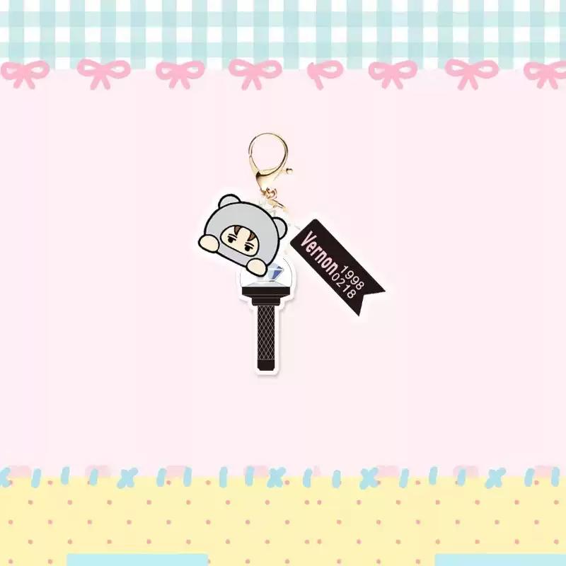 MiniTeen Keychain with Carat Bong — K-POP Fan Accessory
