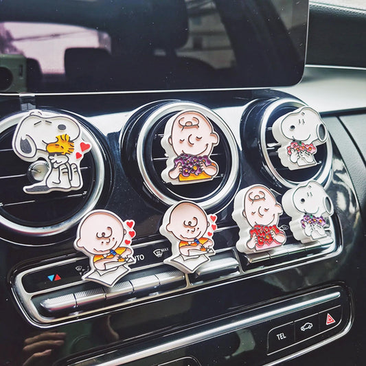 Snoopy Car Air Freshener Vent Clip — Aroma Stone Diffuser