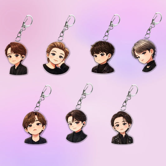 BTS Chibi Acrylic Keychain