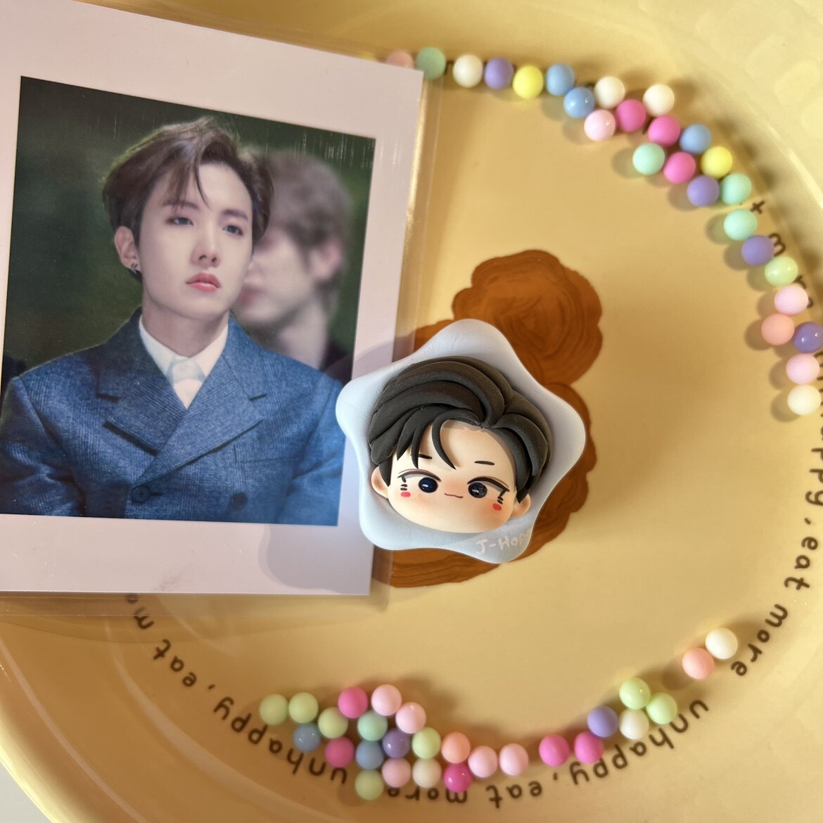 BTS Cartoon Resin Head Keychain