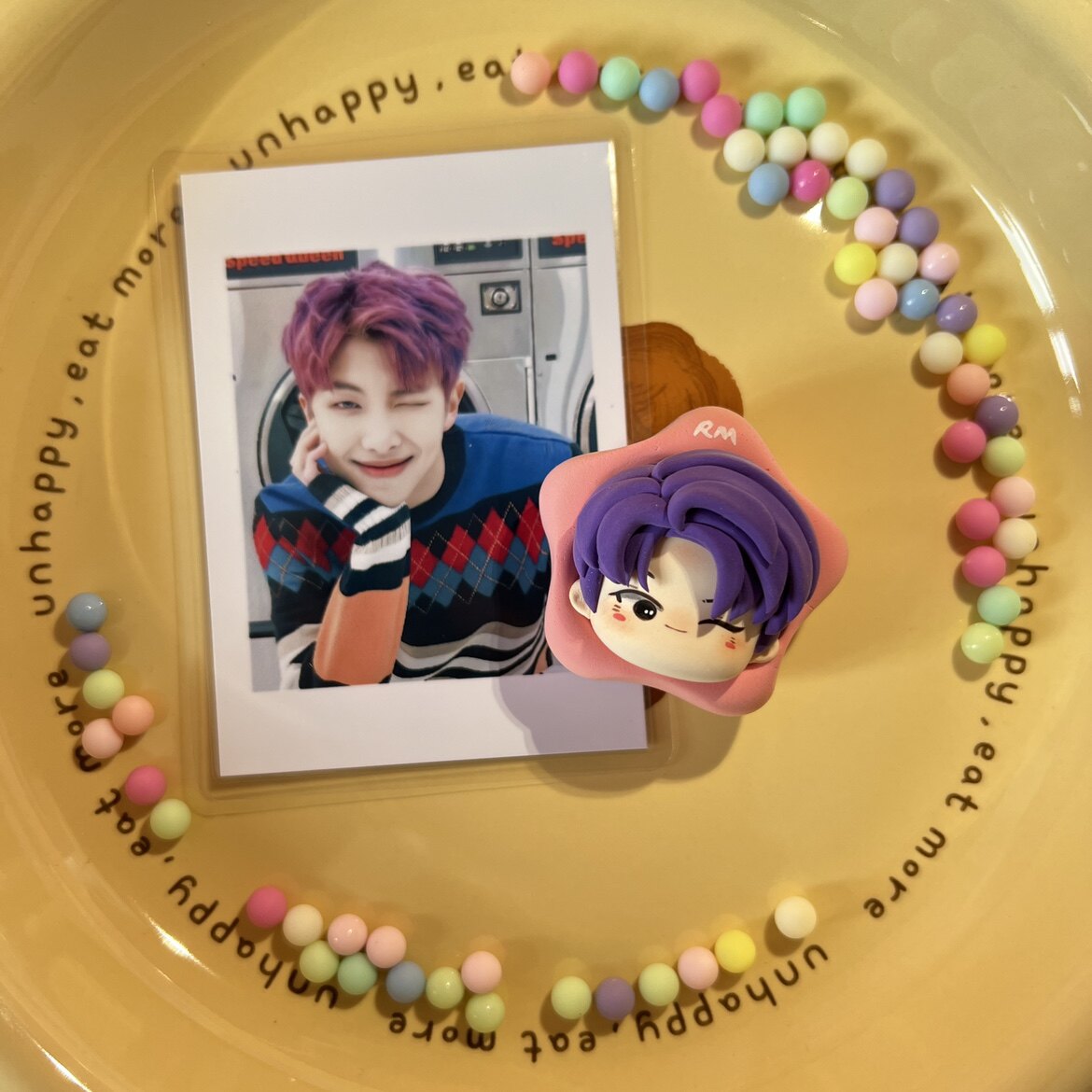 BTS Cartoon Resin Head Keychain