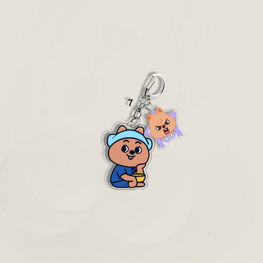 Stray Kids SKZOO Acrylic Keychain with Star Charm