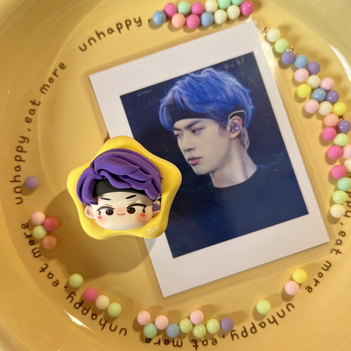 BTS Cartoon Resin Head Keychain