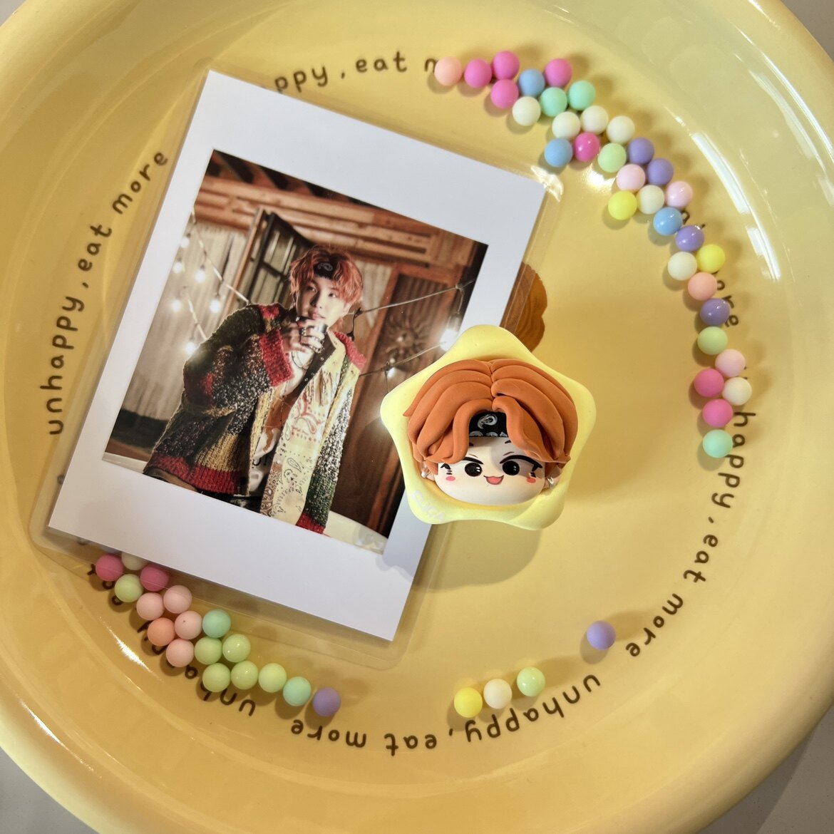 BTS Cartoon Resin Head Keychain