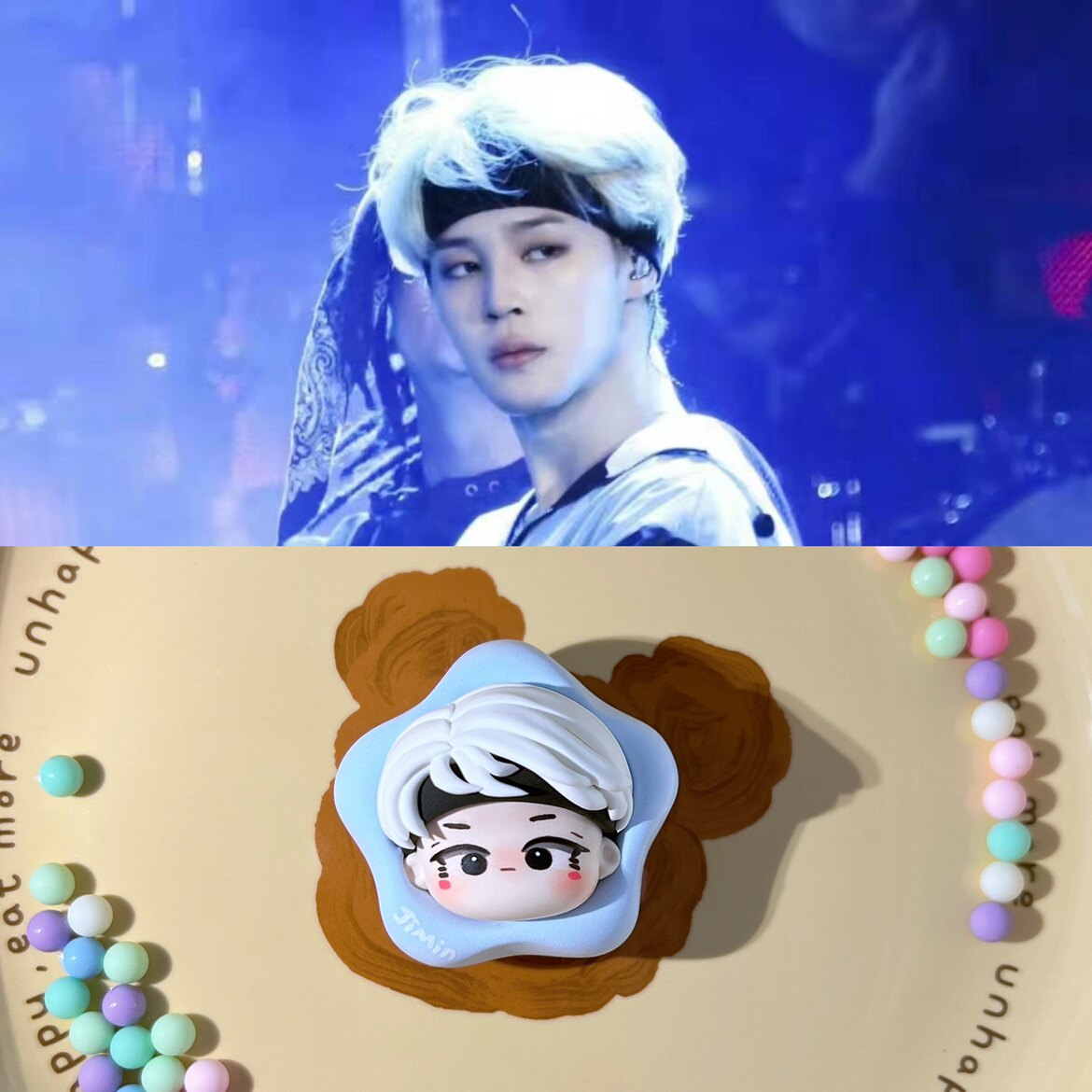 BTS Cartoon Resin Head Keychain
