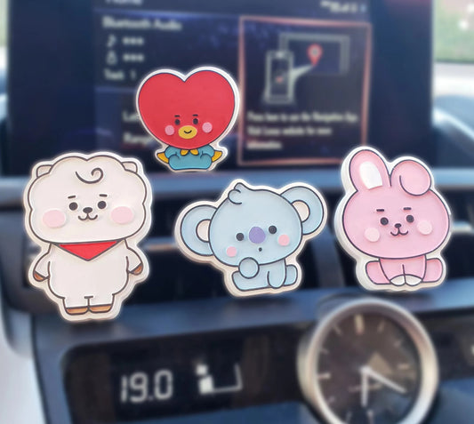 BT21 Car Air Freshener Vent Clip — K-POP Fan Accessory