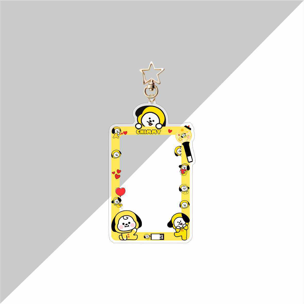 BT21 Character Photocard Holder Keychain