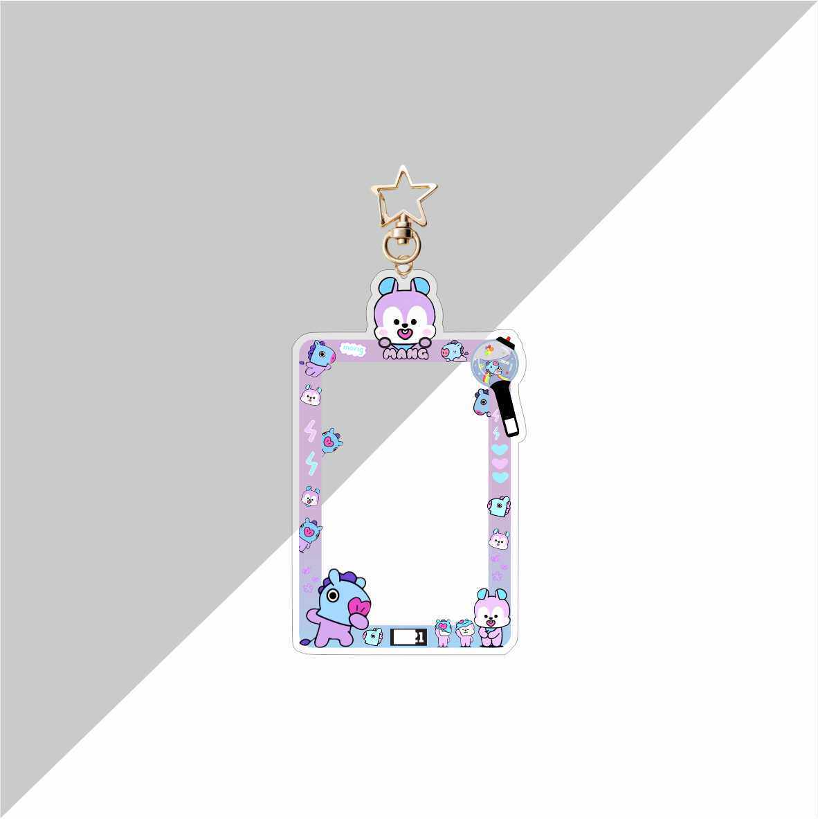 BT21 Character Photocard Holder Keychain