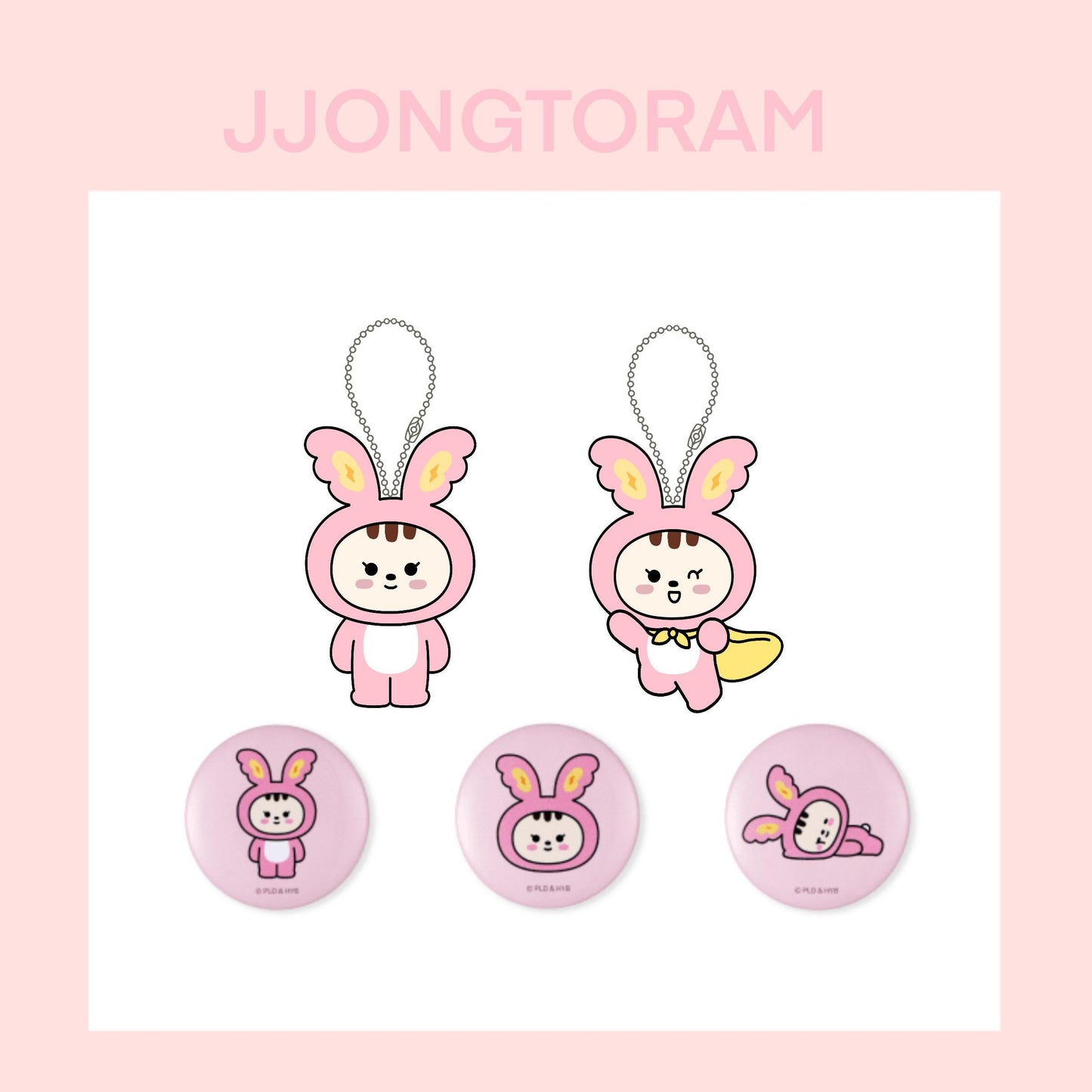 SEVENTEEN Cartoon Acrylic Set — 2 Keychains & 3 Badges Collection