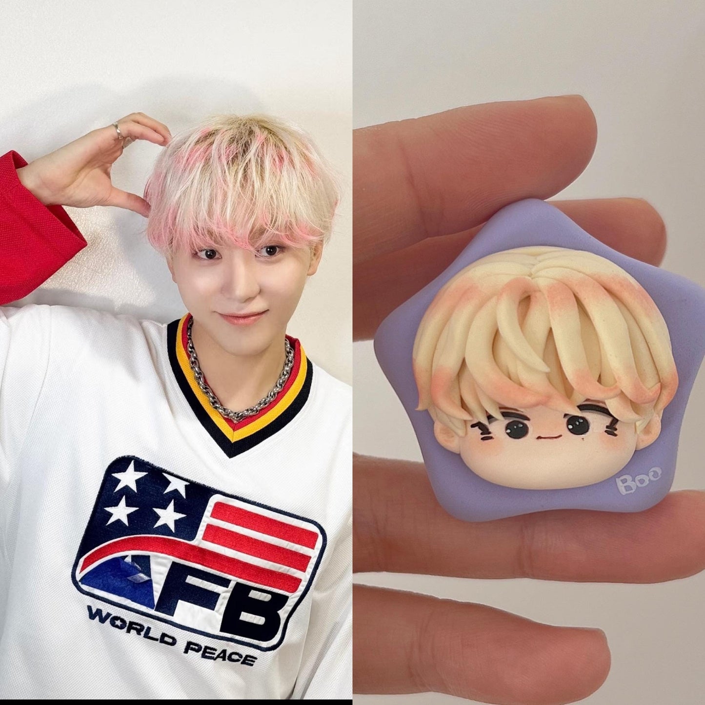 Handmade SEVENTEEN Clay Charm Keychain — Carat Fan Accessory