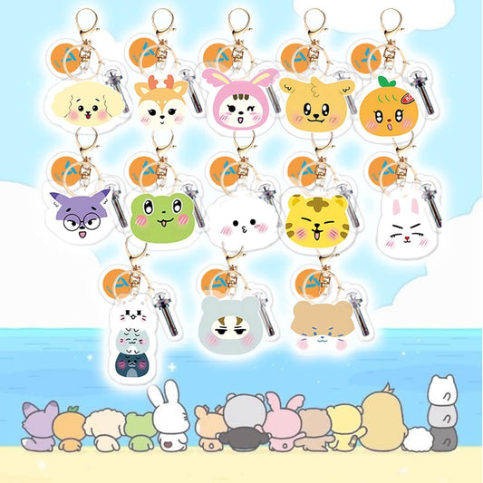 SEVENTEEN MiniTeen Big Head Keychain — K-POP Fan Accessory
