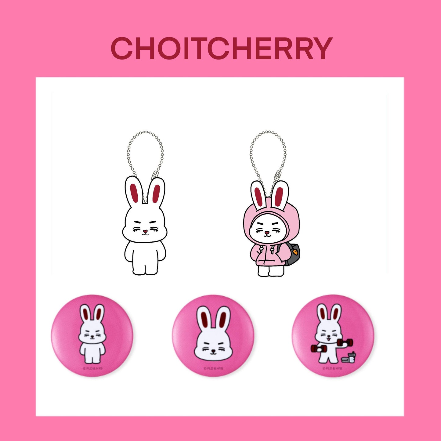 SEVENTEEN Cartoon Acrylic Set — 2 Keychains & 3 Badges Collection