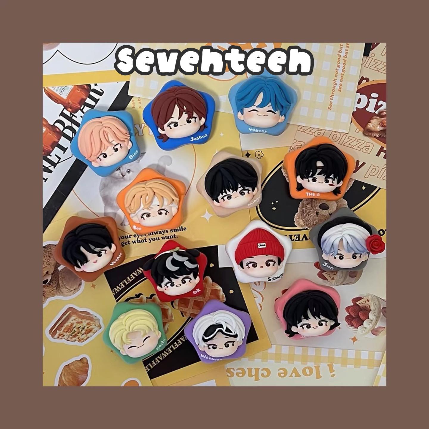 Handmade SEVENTEEN Clay Charm Keychain — Carat Fan Accessory