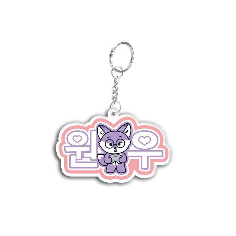 SEVENTEEN MiniTeen Acrylic Keychain with Korean Names — 13 Member Cartoon Charm
