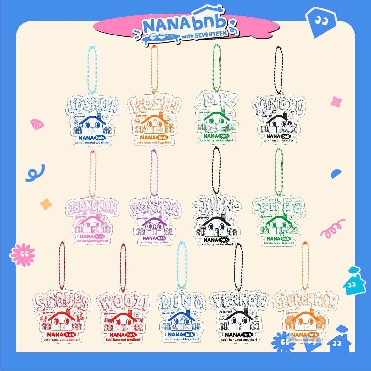 SEVENTEEN Nana BNB Acrylic Bead Keychain — Fan Accessory