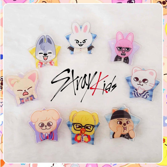 Stray Kids Skzoo Acrylic Pin Badges Set — K-POP Fan Merch