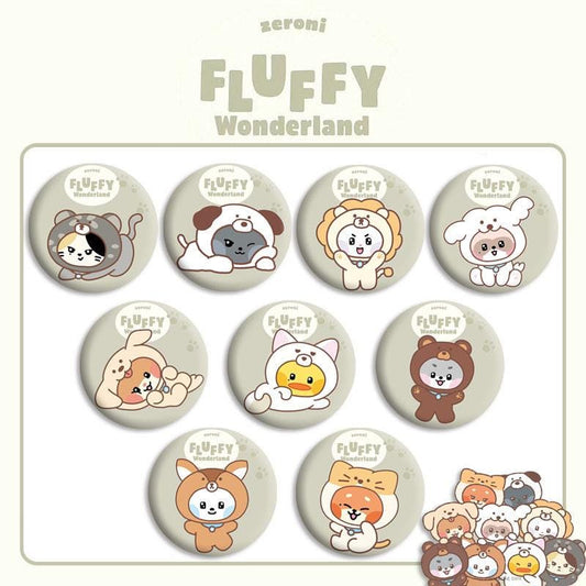 Zerobaseone ZB1 Fluffy Wonderland Cartoon Badge Pin — Zeroni Fan Art Acrylic Pin
