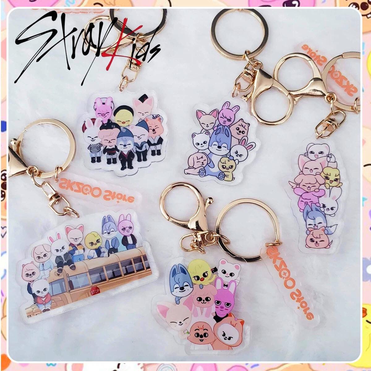 Stray Kids Skzoo Double-Sided Acrylic Keychain
