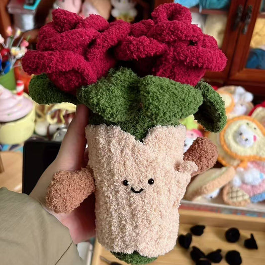 Crochet Rose Bouquet Plush