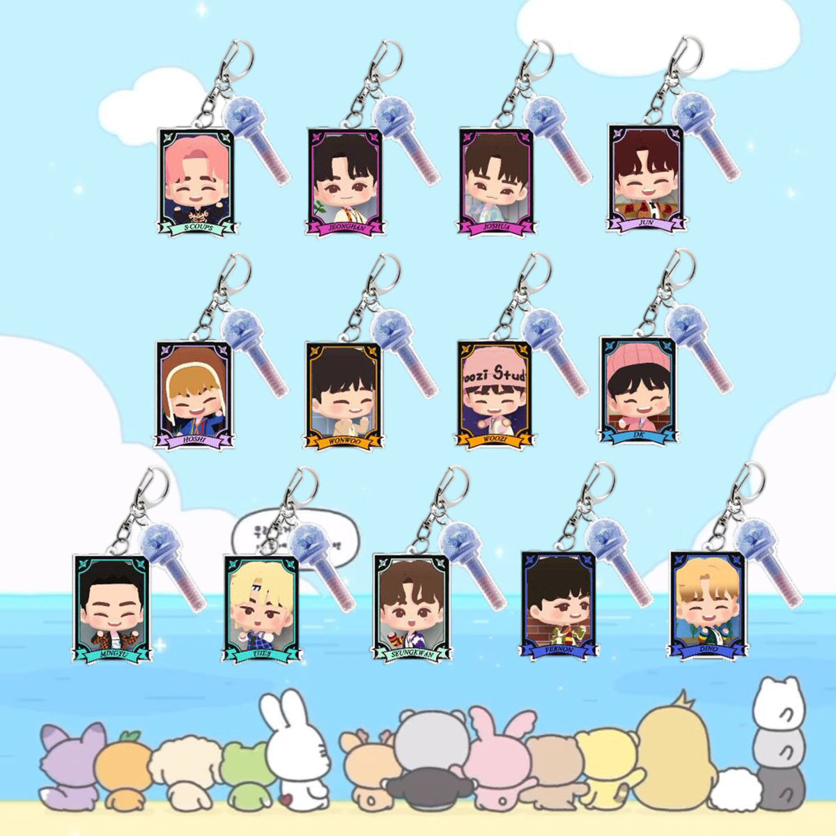 SEVENTEEN Fan Support Acrylic Keychain