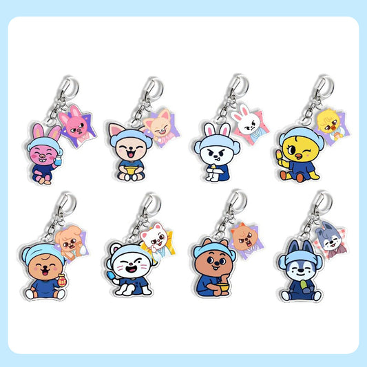 Stray Kids SKZOO Acrylic Keychain with Star Charm
